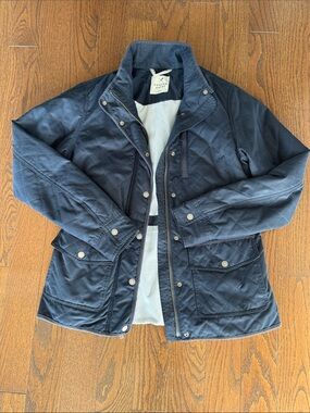Denver Hayes Quilted Navy Utility Jacket with Snap Pockets